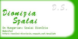 dionizia szalai business card